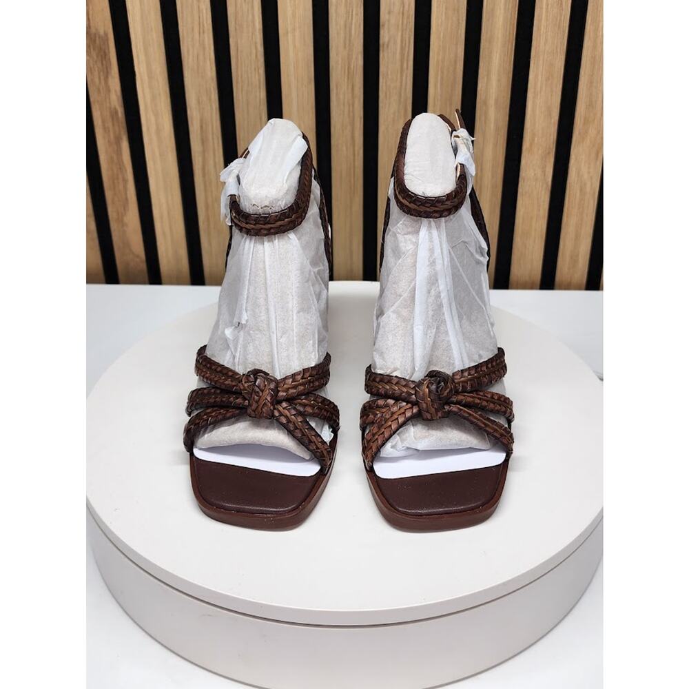 NEW - Giani Bernini Renaee Women’s Brown Woven Block Heel Sandals - Size 8.5 M - Picture 2 of 6